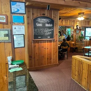 the interior of the restaurant