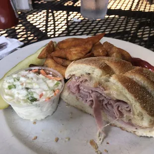 Hot Ham &amp; Swiss Sandwich