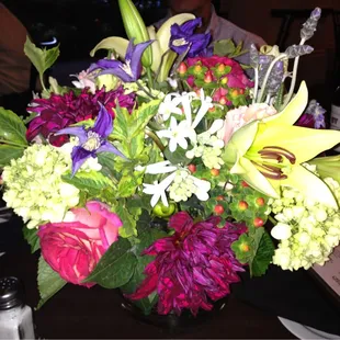 Beautiful flowers to celebrate my mom's 60th birthday courtesy of Garden District!