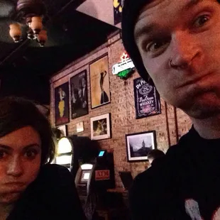 a man and a woman sitting at a table