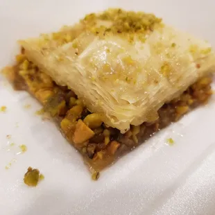 Pistachio baklava was delightful