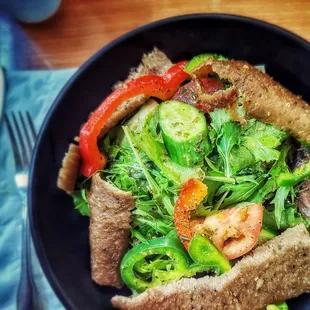 Mediterranean salad with Side Gyro Meat