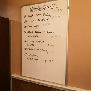 Menu specials