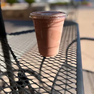 Strawberry banana almond milk smoothie