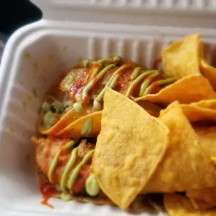 Beer battered avacado taco