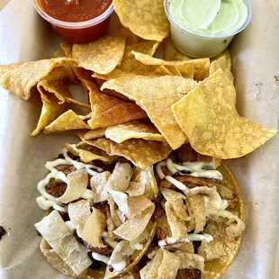 Teriyaki tacos &amp; Chips with salsa