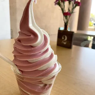 Raspberry &amp; Vanilla soft serve