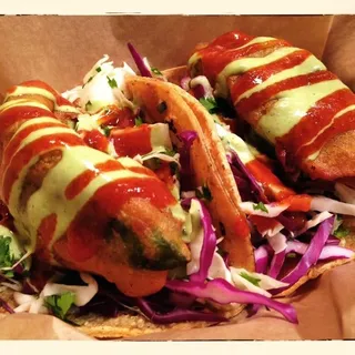 Beer Battered Avocado Tacos
