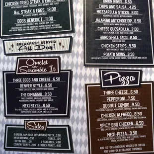Current menu, their website had wrong prices