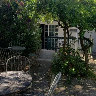 patio with table and chairs