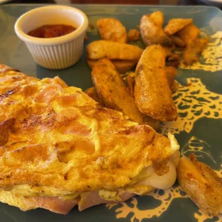 Ham and cheese omelette