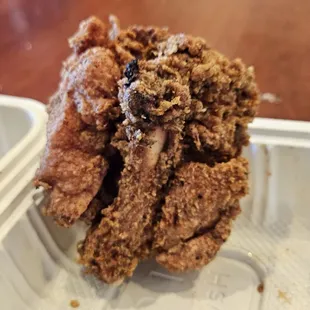 Delicious a la carte crispy fried chicken.