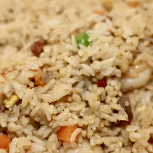 a closeup of rice and vegetables