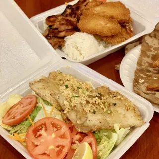 Seafood Combo with Chicken Combo Plate