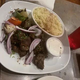 Beef Shish Kabob Platter