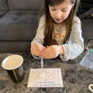 Color mixing experiment sent home during COVID shutdown