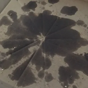 Extremely greasy pizza box