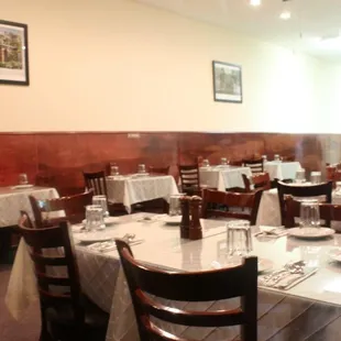 empty restaurant with tables and chairs