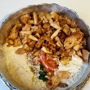 Chicken Shawarma with Hummus