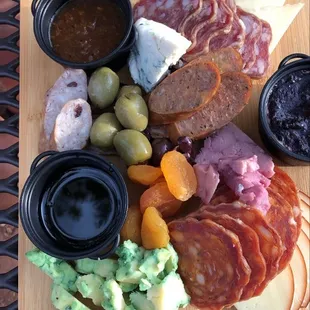 Charc week board came with incredible cheeses, meats, and baguette