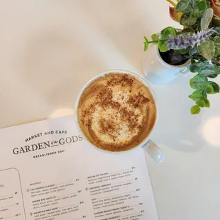Cinnamon honey oat milk latte
