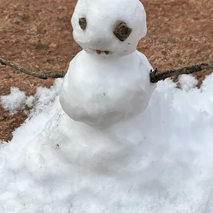 Rocky the snowman I made in garden of the gods