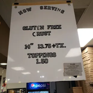 Gluten free pizza