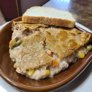 Turkey pot pie slice