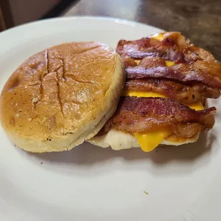 Cheese bacon and chicken sandwich