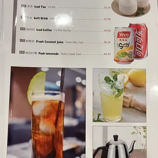 Menu: Drinks