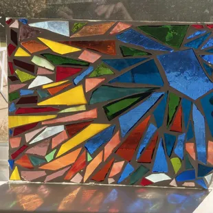 Glass on glass mosaic by Betsy