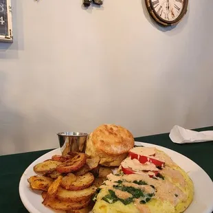 Crab cake omelette was amazing