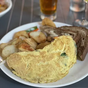 Special: crab omelette.