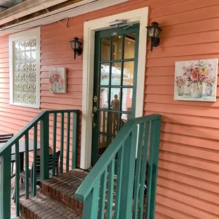 the front porch of a home
