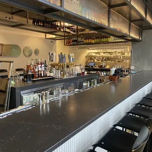 the bar area of the restaurant