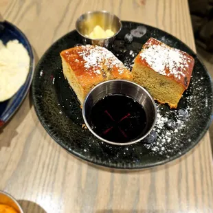 Blueberry "pancakes" were not what we expected