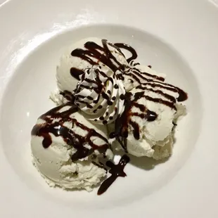 Giant bowl of vanilla ice cream