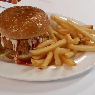 Crispy chicken buffalo ranch sandwich.