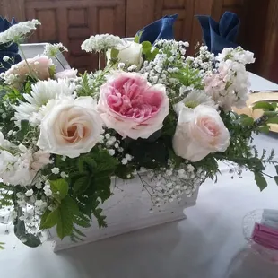Floral centerpiece wedding Pueblo Union Depot