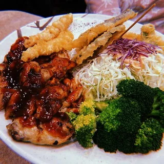 Chicken Teriyaki and Tempura Combo