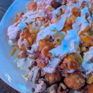 Buffalo chicken tots