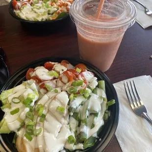 Power Bowl and island smoothie. Half the banana portion and add a second helping of greens