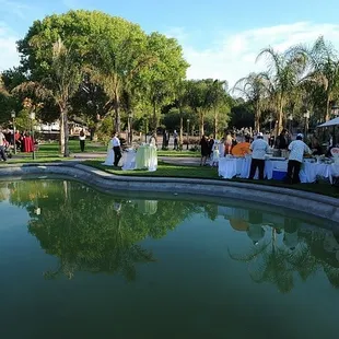 Wedding in progress outside Paradise Island