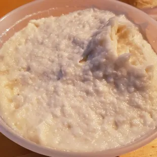 Skordalia ($8 for 1/2 pint), vegan by default. Tasty, garlicky potato puree dip.