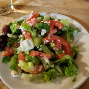 This salad (or soup) comes with the entree.