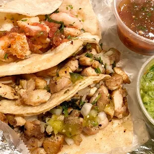 Shrimp tacos &amp; Chicken tacos