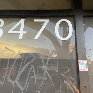 Exterior non-descript storefront