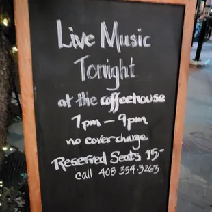 live music tonight at the coffeehouse