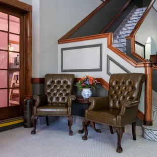 Gardner Hotel &amp; Hostel Lobby
Original marble stair case.  10% Discount off food @ Cafe Rose