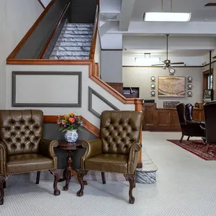Gardner Hotel &amp; Hostel Lobby seating
Marble staircase